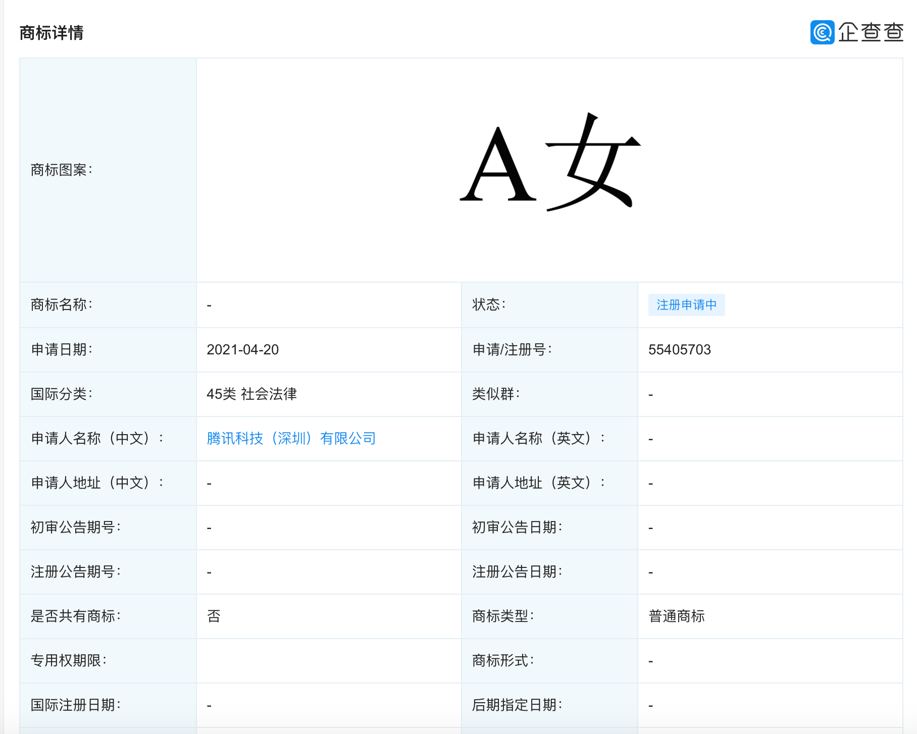 曉華已申請注冊多枚商標