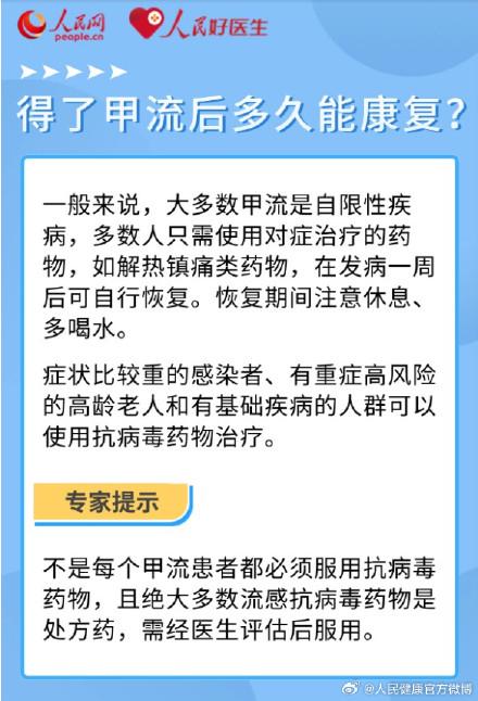 得了甲流可以自愈嗎